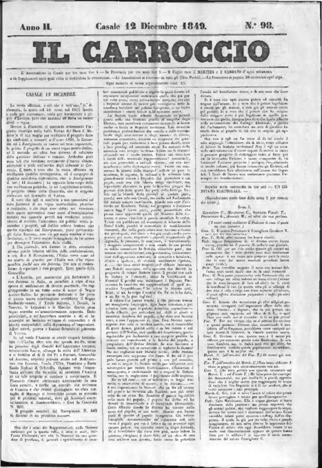 Il Carroccio - Edizione 98 del 12/12/1849